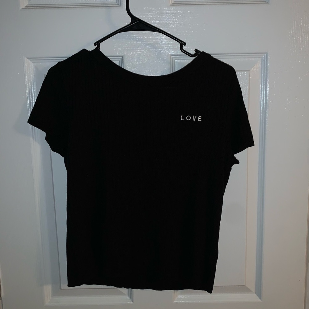 Ribbed Short Sleeve Top